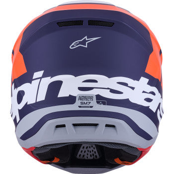 Alpinestars SM7 Core Motorcycle Helmet - Matte Orange/Blue - 0110-9281