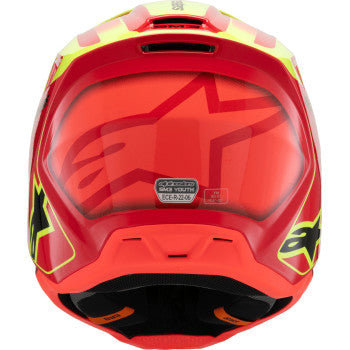 Alpinestars Youth SM3 Helmet - Fray - Gloss Red/Yellow Fluo/Black - 8301625-3051