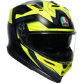 AGV K7 Glimpse Motorcycle Helmet - Matte Black/Yellow Fluo
