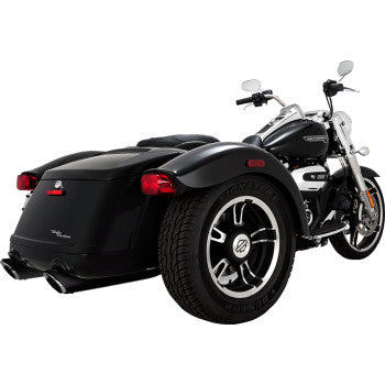 Vance & Hines Twin Slash Slip-On Mufflers for 2017-2025 Harley-Davidson Freewheeler / 2023-2025 Road Glide 3 - Black - 46796