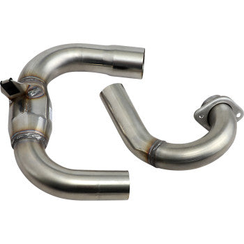 FMF Megabomb Head Pipe with Mid Pipe - Stainless Steel - Yamaha 250 - 044449