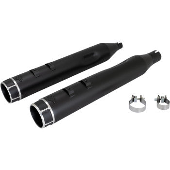 Vance & Hines 4-1/2" Torquer Slip-On Mufflers for Select Harley-Davidson Street Glide / Road Glide / Touring Models - Machine Cut - 46676