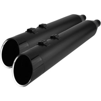 Khrome Werks 4-1/2" HP-Plus Slip-On Mufflers for Select Harley-Davidson Street Glide / Road Glide / Touring Models - Black Edge Tip - 202885