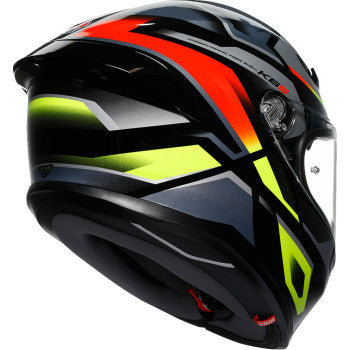 AGV K6 S Erazer Motorcycle Helmet - Black/Red/Yellow Fluo