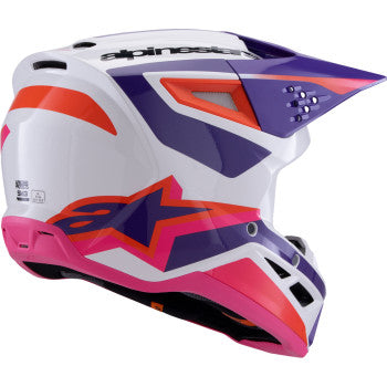 Alpinestars SM3 Heat Motorcycle Helmet - Gloss White/Purple/Pink - 0110-9024