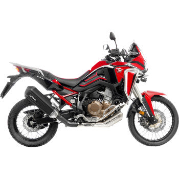 Leovince LV-12 R Slip-On Muffler for 2020-2022 Honda CRF1100L Africa Twin / Adventure Sports ES - Black - 15311BU
