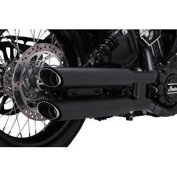 Vance & Hines 3" Twin Slash Slip-On Mufflers for Select Indian Scout / Scout Sixty / Scout Bobber Models - Black - 48323
