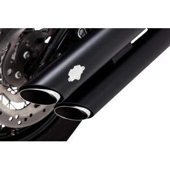 Vance & Hines 3" Twin Slash Slip-On Mufflers for Select Harley-Davidson Softail Models - Black - 46376