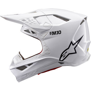 Alpinestars Supertech M10 Solid MIPS Motorcycle Helmet - Gloss White - 0110-8579