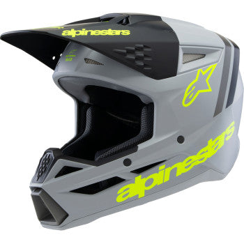Alpinestars Youth SM3 Helmet - Radium - Matte Gray/Black/Yellow Fluo - 8301825-9510