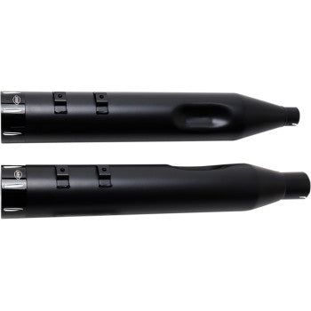 S&S Cycle 4-1/2" MK45 Performance Mufflers for Select Harley-Davidson Street Glide / Road Glide / Touring Models - Black Tracer - 550-0670