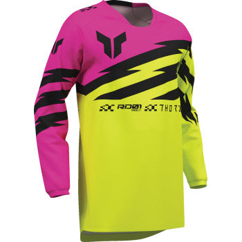 Thor Youth Launchmode Shockie Jersey - Acid/Fuchsia