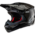 Alpinestars Supertech M10 Solid MIPS Motorcycle Helmet - Gloss Black Carbon - 0110-8571