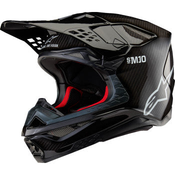 Alpinestars Supertech M10 Solid MIPS Motorcycle Helmet - Gloss Black Carbon - 0110-8571
