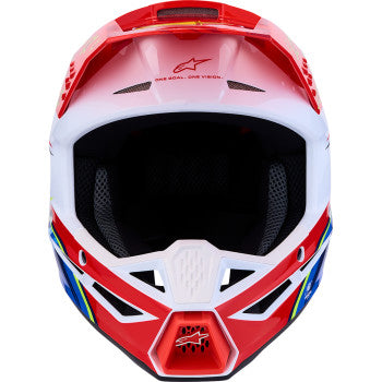 Alpinestars SM3 Falcon Motorcycle Helmet - Red Fluo/White/Blue/Yellow Fluo - 0110-9813