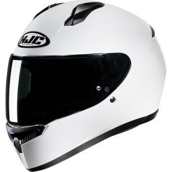 HJC C10 Solid Motorcycle Helmet - White - 0101-19570