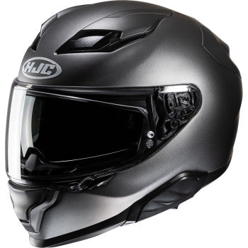 HJC F71 Solid Motorcycle Helmet - Semi-Flat Black Titanium - 0101-19733