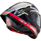 Alpinestars Supertech R10 Team Motorcycle Helmet - Matte Black/Carbon Red Fluo/Blue - 0101-16984
