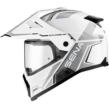 Sena Outlander Motorcycle Helmet - Gloss White - 0110-9872