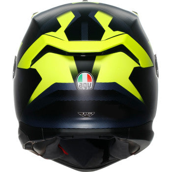 AGV K7 Glimpse Motorcycle Helmet - Matte Black/Yellow Fluo