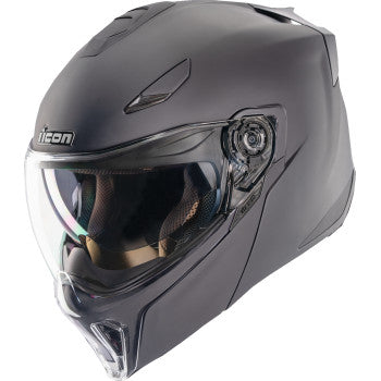 ICON Threshold Solid Modular Motorcycle Helmet - Matte Black