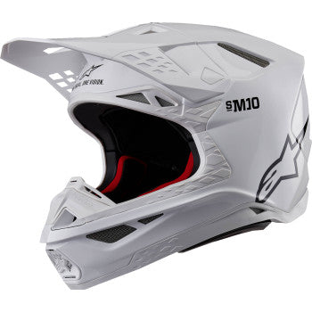 Alpinestars Supertech M10 Solid MIPS Motorcycle Helmet - Gloss White - 0110-8579