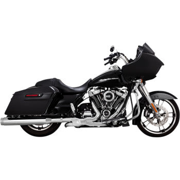 Vance & Hines 4-1/2" Torquer Slip-On Mufflers for Select Harley-Davidson Street Glide / Road Glide / Touring Models - Chrome - 16674