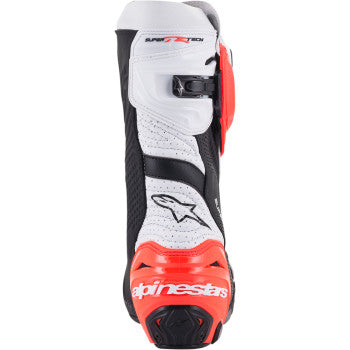 Alpinestars Supertech R Vented Boots - Black/Fluorescent Red/White - 2220121-124-41