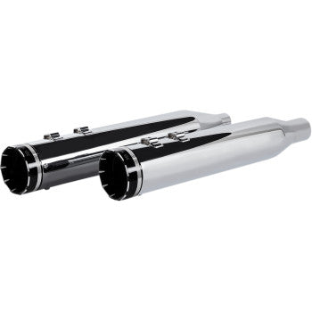 Khrome Werks 4-1/2" HP-Plus Slip-On Mufflers for Select Harley-Davidson Street Glide / Road Glide / Touring Models - Chrome Tracer Tip - 202735