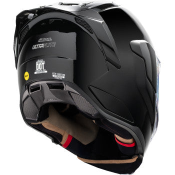ICON Ultraflite Solid MIPS Motorcycle Helmet - Gloss Black