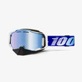 100% Armega Snowmobile Goggle - Blue w/ Blue Mirror Lens - 50008-10008