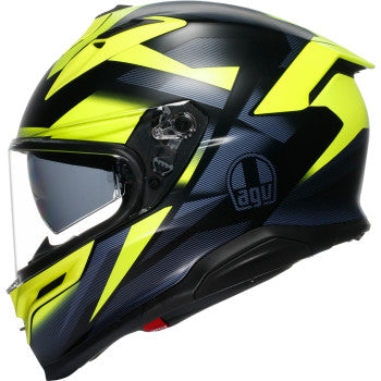 AGV K7 Glimpse Motorcycle Helmet - Matte Black/Yellow Fluo