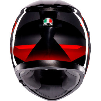 AGV K3 Striga Motorcycle Helmet - Black/Gray/Red