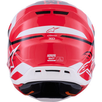 Alpinestars SM7 Deed Motorcycle Helmet - Gloss Red/Black/White - 0110-9292
