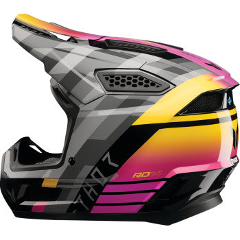Thor Fleet Camber Motorcycle Helmet - Black/Magenta - 0110-9409