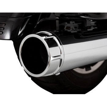 Vance & Hines 4-1/2" Torquer Slip-On Mufflers for Select Harley-Davidson Street Glide / Road Glide / Touring Models - Chrome - 16674