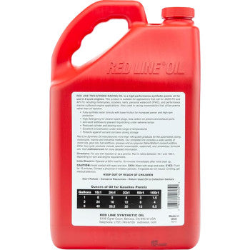 Red Line Synthetic Oil 2-Stroke Racing Oil - 1 US gallon - 40605