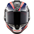 Alpinestars Supertech R10 Team Motorcycle Helmet - Matte Black/Carbon Red Fluo/Blue - 0101-16984