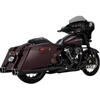 Vance & Hines 4-1/2" Torquer Slip-On Mufflers for Select Harley-Davidson Street Glide / Road Glide / Touring Models - Machine Cut - 46676