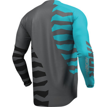 Thor Launchmode Shredder Jersey - Charcoal/Aqua
