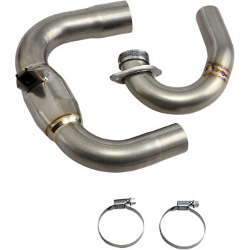 FMF Megabomb Head Pipe with Mid Pipe - Titanium - Yamaha 250 - 044450