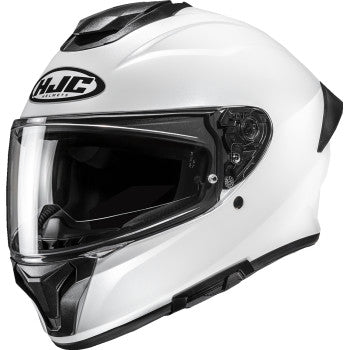 HJC C71 Solid Motorcycle Helmet - White - 0101-19664