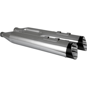 Vance & Hines Razorback 450 Slip-On Mufflers for Select Harley-Davidson Street Glide / Road Glide / Touring Models - Chrome - 17960