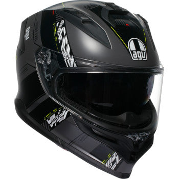 AGV K7 Kyber Motorcycle Helmet - Matte Gray/Yellow Fluo