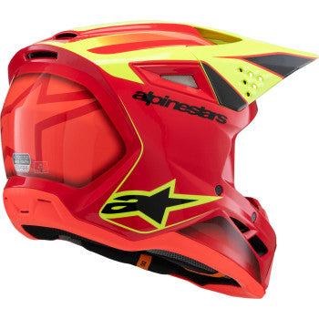 Alpinestars Youth SM3 Helmet - Fray - Gloss Red/Yellow Fluo/Black - 8301625-3051