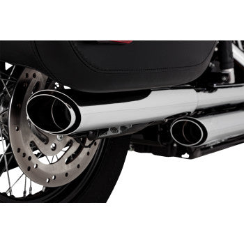 Vance & Hines 3" Twin Slash Slip-On Mufflers for Select Harley-Davidson Heritage Classic / Deluxe / Hydra-Glide Revival Models - Chrome - 16379