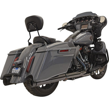Bassani Xhaust DNT Straight Can Mufflers for Harley-Davidson Street Glide / Road Glide & Select Touring Models - Chrome/Black - 1F73DNT5