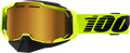 100% Armega Snowmobile Goggle - Neon Yellow w/ Gold Mirror Lens - 50008-10009