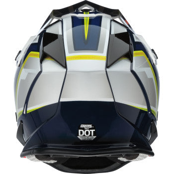 Moose Offroad MR3 F.A.F. Motorcycle Helmet - White/Navy/Green - 0110-8947