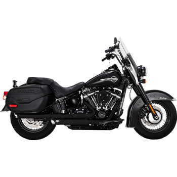 Vance & Hines Twin Slash PCX Slip-On Mufflers for Select Harley-Davidson Heritage Classic / Deluxe / Hydra-Glide Revival Models - Black - 46379
